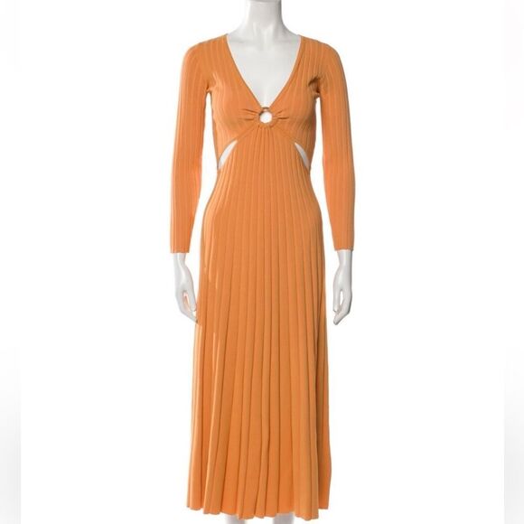 Sandro Ribbed Midi Dress - Picture 1 of 3